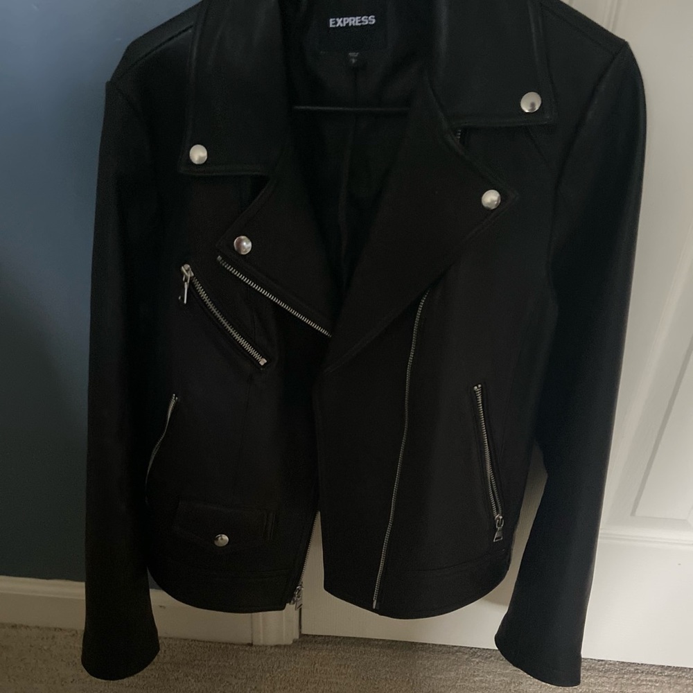 Black leather jacket